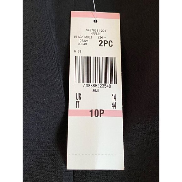 Suit Studio 2 PC Suit Houndstooth Blazer with Black Pants Women’s Size 10P NWT - Picture 7 of 15